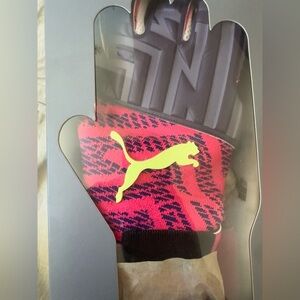 New Puma Future Pro Goalkeeper Gloves Sz 10 Purple Charcoal Soccer hybrid